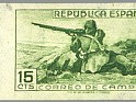 Spain - 1939 - Email Campaign - 15 CTS - Green - Spain, Campaign mail - Edifil NE 55A - Campaign Mail Soldier - 0